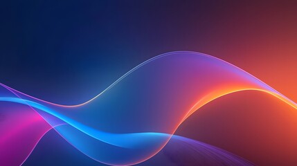 Poster - Elegant and dynamic neon curvy lines weaving seamlessly across a dark background delivering a futuristic and feel with a bold soft and vibrant color palette in this captivating 3D render