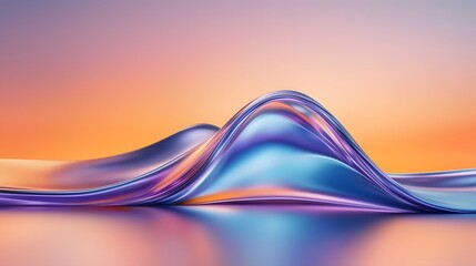 Leinwandbilder - Vibrant and Ethereal Abstract Sunset Landscape Showcasing Fluid Brushstrokes Smooth Color Transitions and a Interpretation of the Natural World