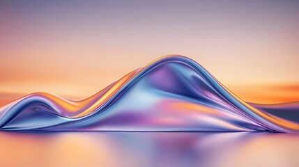 Poster - Mesmerizing Abstract Sunset Composition with Vibrant Colors and Fluid Shapes for Contemporary Decor
