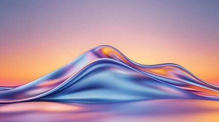 Poster - Mesmerizing abstract sunset landscape filled with bold and soft color transitions featuring swirling patterns and radiant light effects that enhance the overall composition