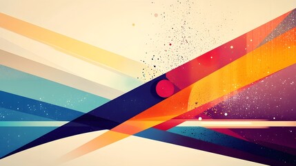 Poster - Captivating abstract desktop wallpaper featuring a dynamic and visually striking composition of vivid colors geometric shapes and intricate patterns