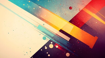 Leinwandbilder - Mesmerizing Geometric Abstraction with Vibrant Color Blend for Futuristic Wallpaper or Digital Art  This striking digital artwork features a complex composition of overlapping geometric shapes