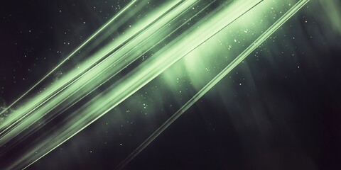Aufkleber - Abstract green glowing lines crossing a dark background with sparkles, creating a dynamic and energetic composition