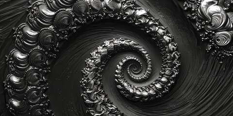 Poster - Spiral shape with many small circles