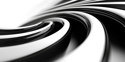 Poster - Black and white image of a spiral