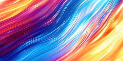 Poster - Colorful line with blue and red colors