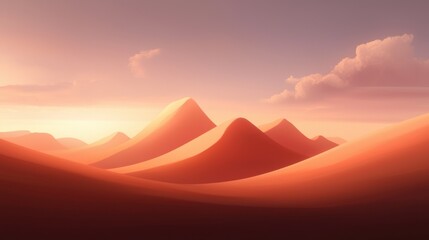 Wall Mural - a desert landscape with mountains in the background