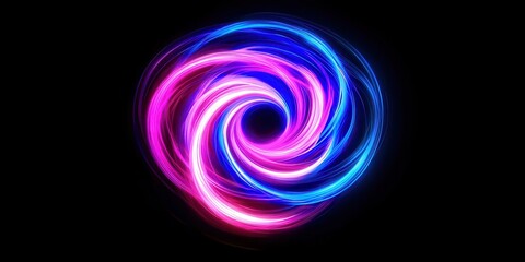 Wall Mural - Colorful swirl with a blue and pink center