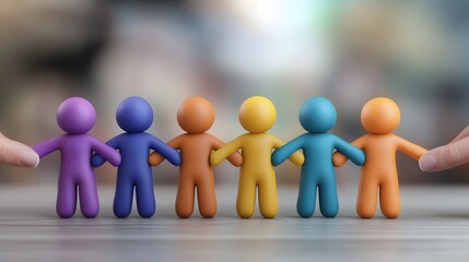 Aufkleber - Photo concept of leadership management promoting diversity and inclusion in the workplace featuring diverse professionals collaborating in a modern office environment symbolizing unity and