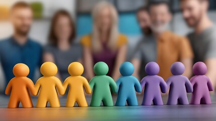 Aufkleber - Diverse group of professionals collaborating on business strategy and fostering inclusive leadership