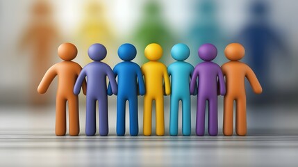 Aufkleber - Diverse Team Leadership Guiding Multicultural Workforce Towards Common Goal in Modern Workplace Strategy for Inclusion and