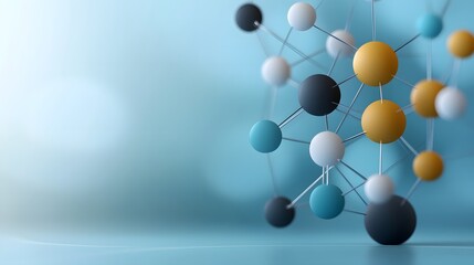 Aufkleber - Futuristic abstract visual of a molecular network structure representing the digital transformation of recruitment strategies talent sourcing and innovative HR solutions for the modern workforce