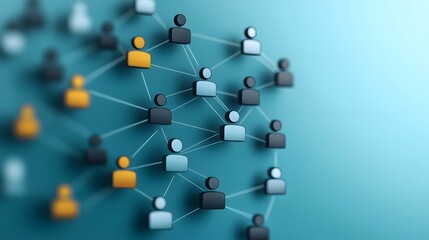 Aufkleber - circular network design illustrating digital workforce analytics and strategic talent management app