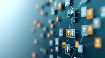 Aufkleber - Innovative AI Powered Digital Recruitment Network Displaying Cutting Edge Hiring Solutions and Workforce Management Strategies for the Future of Business