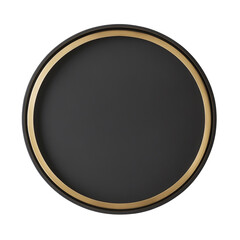 Poster - A stylish oval frame in black with a thin gold border provides a sophisticated and elegant design element.