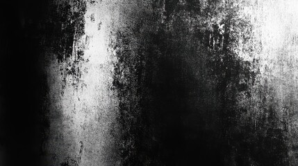 Aufkleber - A black and white grainy background with noise texture, featuring a grunge gradient. 