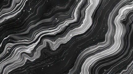 Poster - A black, white, and gray grainy, noisy background with an abstract swirl pattern. 