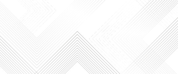 Fototapete - Vector modern white triangle and squares line with line technology line background.