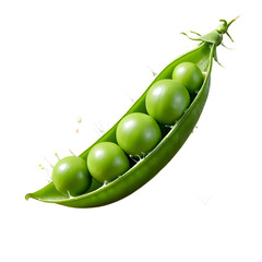 Wall Mural - Hyperrealistic pea pod bursting ope