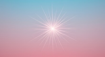 Poster - Radial light rays burst, pastel explosion.  Abstract graphic design background.