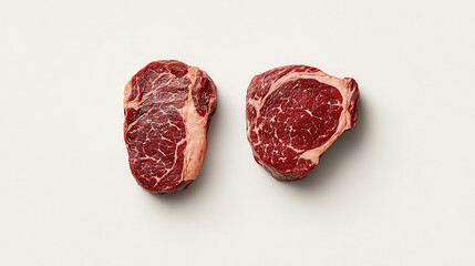 Poster - Premium Wagyu ribeye steaks with rich marbling and vibrant color