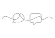© SHANTA - Speech bubbles in one continuous line drawing vector illustration
