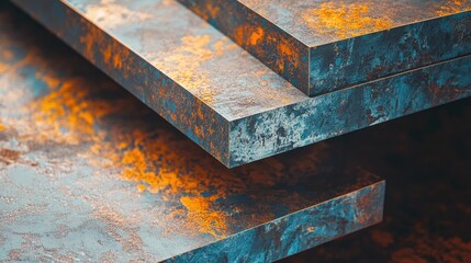 Poster - A close-up of melamine-faced fibreboard and HMR melamine-coated chipboard, highlighting their distinct surfaces and finishes for comparison.