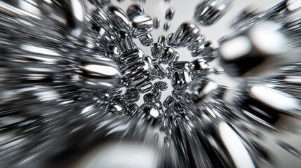 Poster - A high-speed capture of neodymium magnets snapping together, with motion blur to illustrate the powerful attraction force.