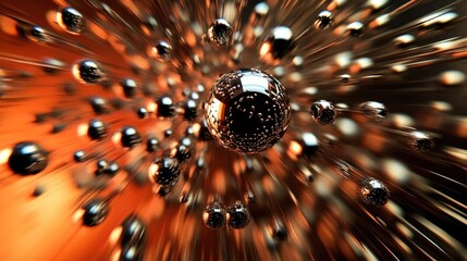Poster - A high-speed capture of neodymium magnets snapping together, with motion blur to illustrate the powerful attraction force.
