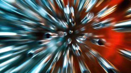 Poster - A high-speed capture of neodymium magnets snapping together, with motion blur to illustrate the powerful attraction force.