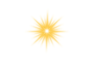glowing, radiant light effects featuring lens flares, starbursts, and beams on a transparent backgro