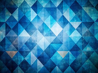 Aufkleber - Vintage Blue Abstract Geometric Background: Dynamic Shapes Composition