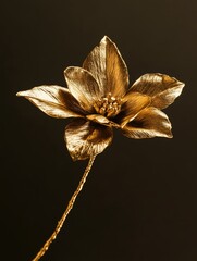 Canvas Print - Gold leaf flower