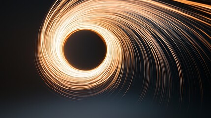 Poster - Vibrant Circular Motion of a Spinning Object Creating a Whirl of Lights Against a Dark Background