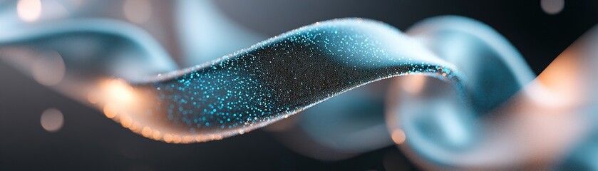 Poster - Softly glowing vein-like structures in blue and teal tones flow across a gradient backdrop from dark to light, creating an ethereal and organic feel suitable for various design needs