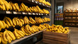 © IA Tuga - Close-up of bunches of bananas ready for purchase in a supermarket