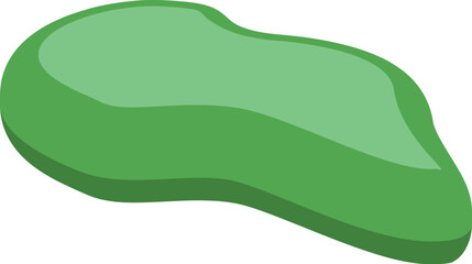 Poster - Isometric view of a green golf course putting green surface, perfect for game development or illustrations