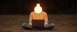 © Chanagun - A conceptual image of a person meditating with a light bulb for a head while using a laptop, symbolizing creativity, innovation, and the fusion of technology with mindfulness.