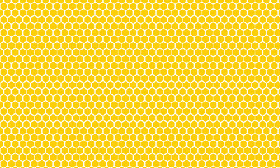 Wall Mural - abstract yellow honeycomb pattern suitable for background.