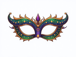 Aufkleber - Simplify Mardi Gras Design By Using A White Background To Create A Clean And Minimalist Aesthetic Immediately. 00001