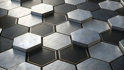 Poster - background with hexagons