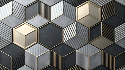 Poster - abstract background with cubes