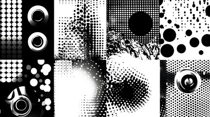 Poster - Captivating Abstract Geometric Patterns in Monochrome Palette - Striking Contemporary Art Composition