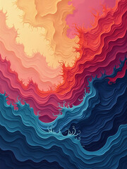 Aufkleber - A Highly Detailed And Visually Stimulating Background Features A Blend Of Colors And Textures Creating An Abstract Design. 00002