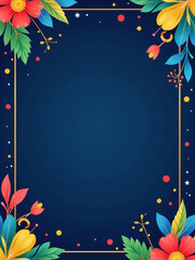 Poster - A Dark Blue Background Features A Vibrant Brazilian Carnival Banner Template With Colorful Patterns And Festive Imagery. 00002