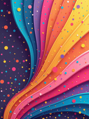 Poster - A Colorful Celebration Background Features Swirling Lines With Gradient Elements And A Vibrant 3d Carnival Pattern To Create Visual Interest. 00002