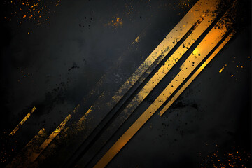 Poster - Abstract grunge background, golden and black colors