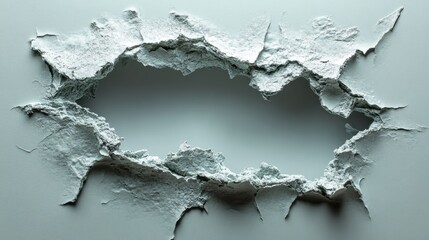 Poster - Unique texture reveals a hidden layer behind a cracked wall in a minimalist space, inviting curiosity and imagination