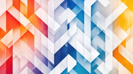 Poster - Dynamic chevron motifs in vibrant gradients abstract graphic art studio setting artistic composition visually stimulating design