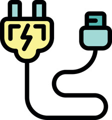 Poster - Fast charging cable is connecting to power supply, facilitating quick energy transfer for electronic devices